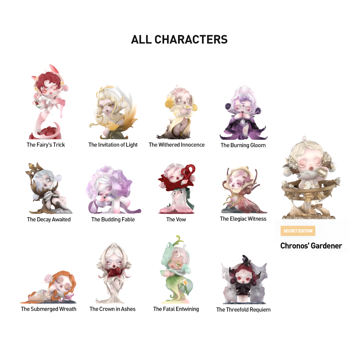 SKULLPANDA Petals in Four Acts Series Figures