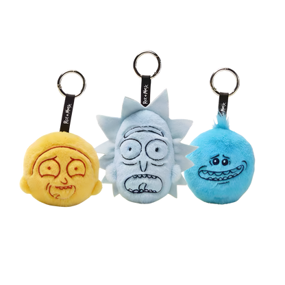 HUGKIS x Adult Swim Rick and Morty Mono Color Universe Series Pendant Plush