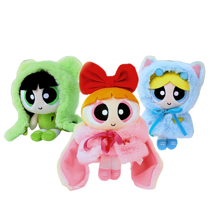 HUGKIS The Powerpuff Girls Animal Cape Series Pendant Plush