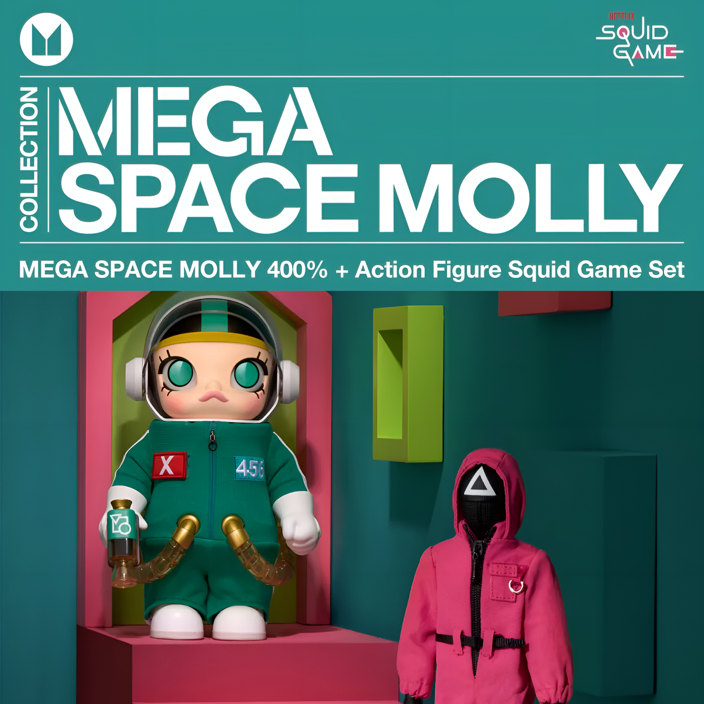 MEGA SPACE MOLLY 400% + Action Figure Squid Game Set
