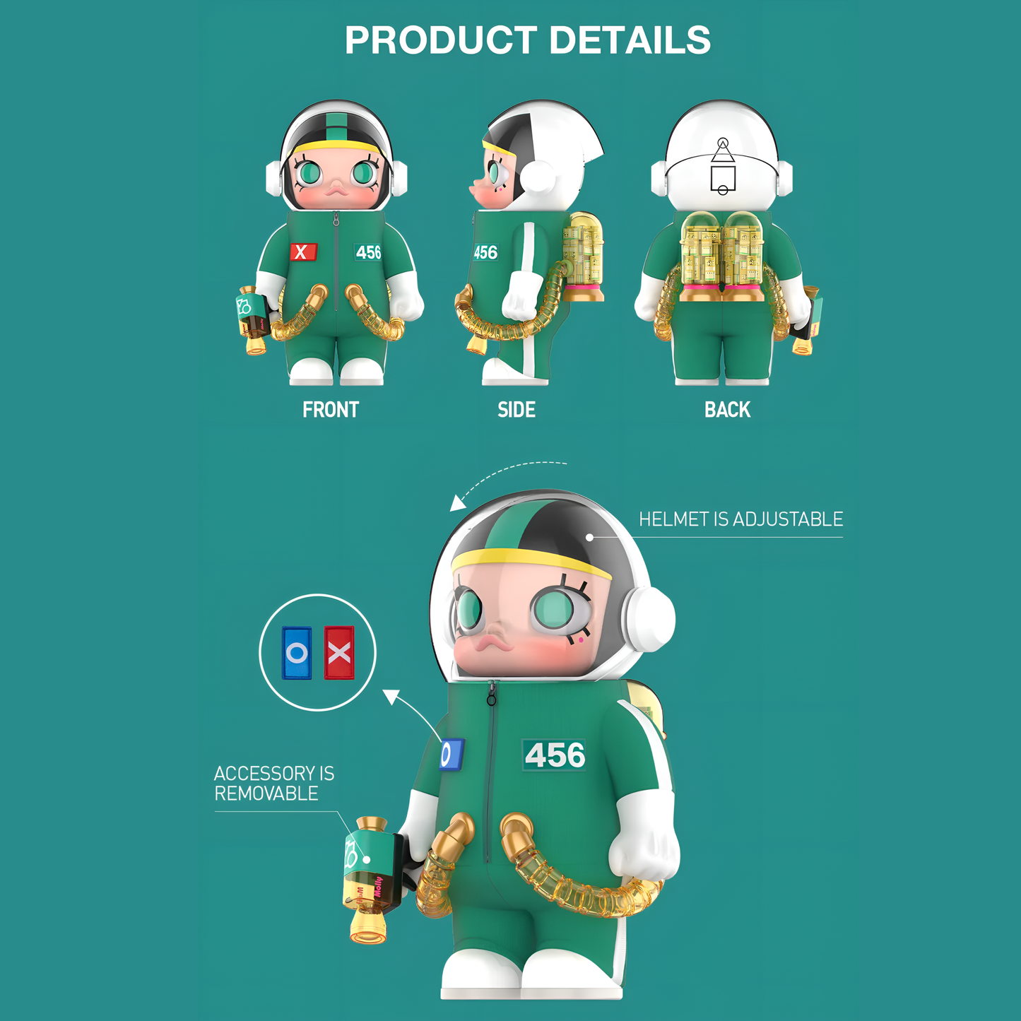 MEGA SPACE MOLLY 400% + Action Figure Squid Game Set