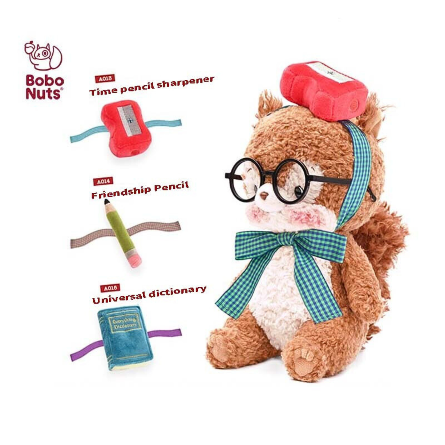 Bobo Nuts Bobotta Squirrel The Study Club Series Plush Toy