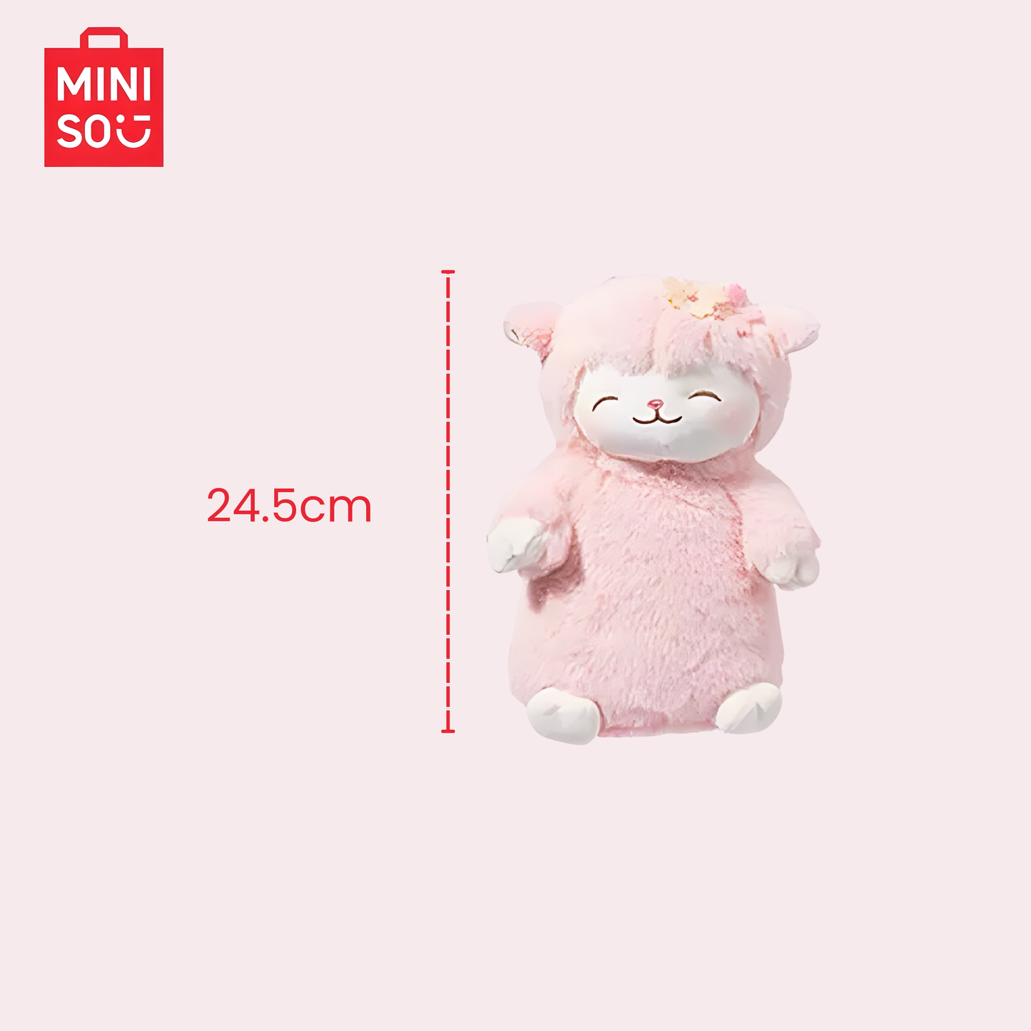 MINISO Sakura Sheep Sitting Plush Doll