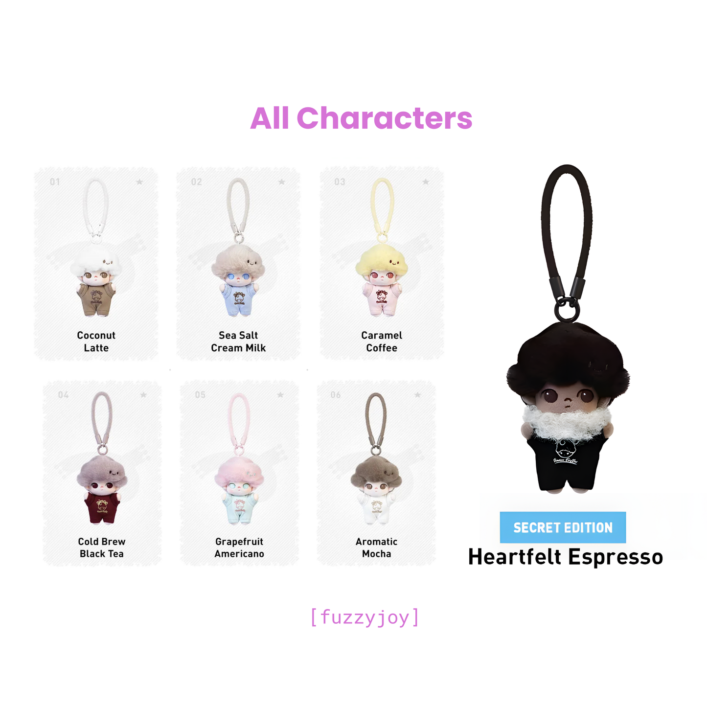 DIMOO Crush on Coffee Series-Soft-faced Plush Keychain Blind Box