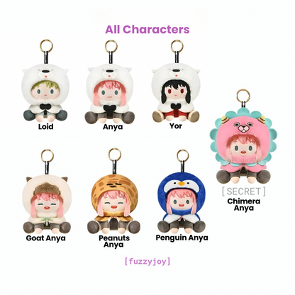 SPY×FAMILY Sitting in a Row Series Plush Keychain Blind Box