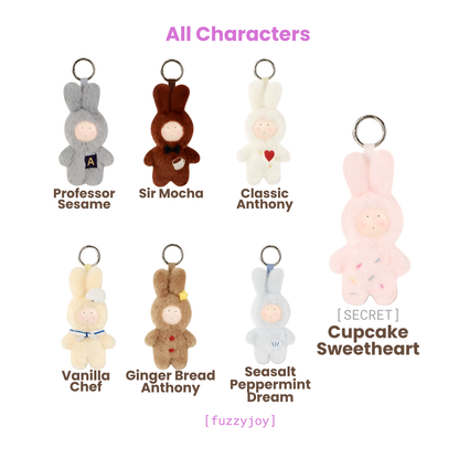 Anthony Fuji Rabbit 20th Anniversary Fluffy Love Series Plush Keychain Blind Box