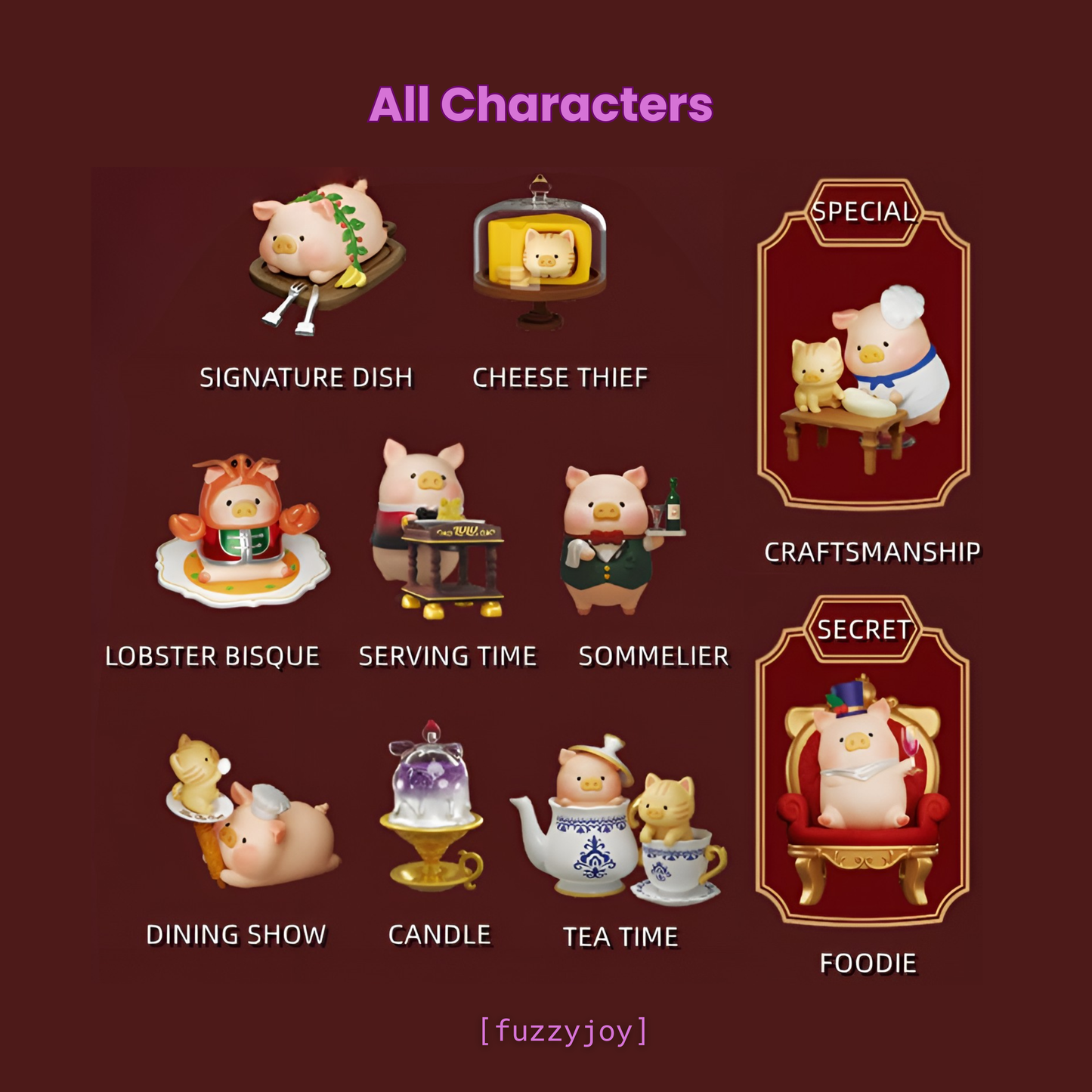 TOYZERO+ LuLu The Piggy Pigchelin Restaurant Series Figures Blind Box