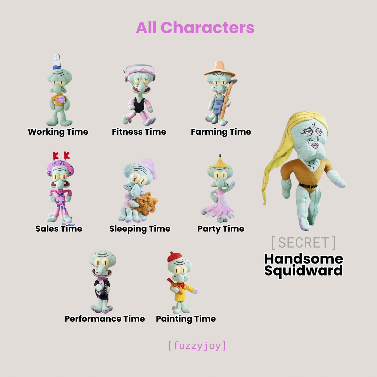 [AU STOCK] SpongeBob SquarePants A Day in the Life of Squidward Series Plush Blind Box