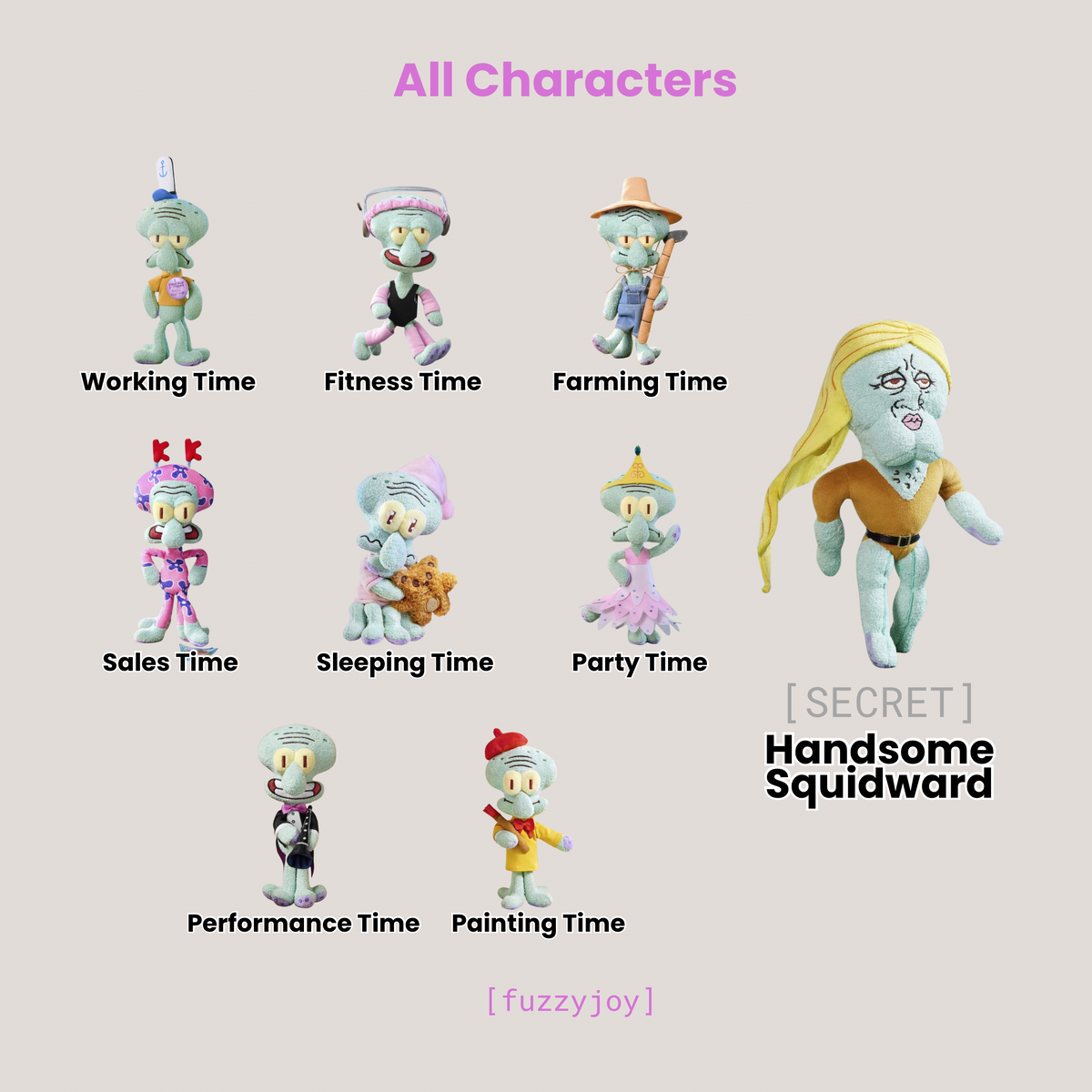 SpongeBob SquarePants A Day in the Life of Squidward Series Plush Blind Box