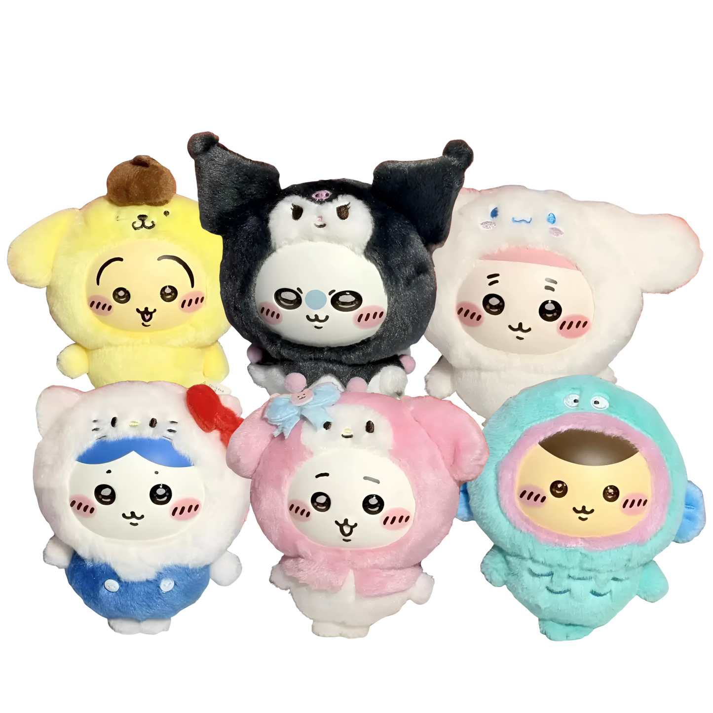 Chiikawa Kiramekko x Sanrio Series Vinyl Plush Keychains