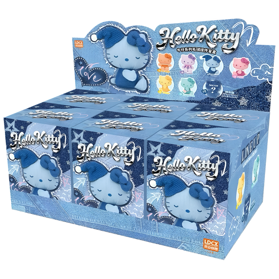 Hello Kitty Denim Series Plush Pendant Blind Box