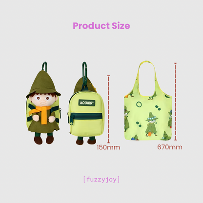Official Moomin Cute Plush Pendant with Foldable Tote Bag