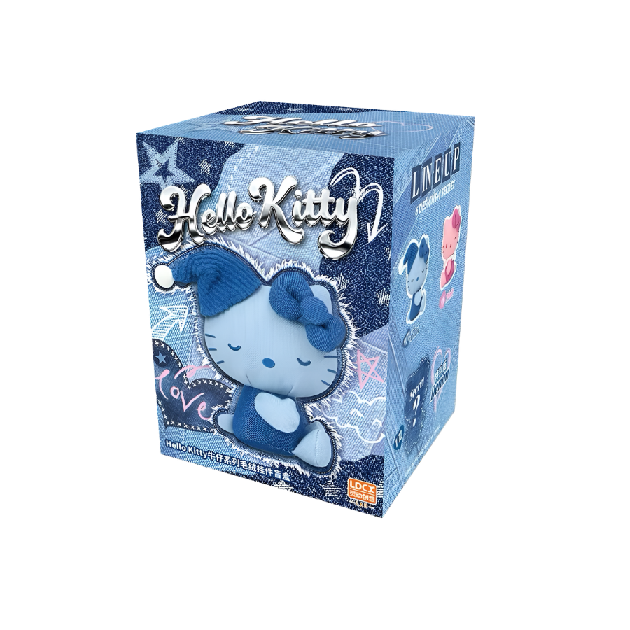 Hello Kitty Denim Series Plush Pendant Blind Box