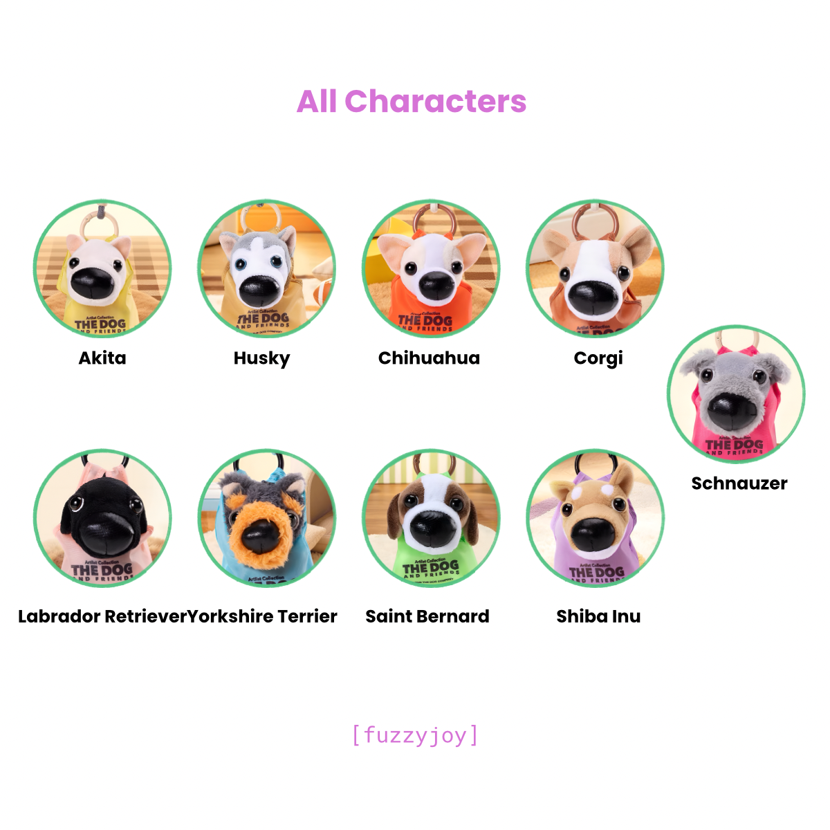 Artlist Collection THE DOG AND FRIENDS Series Plush Pendant Blind Box