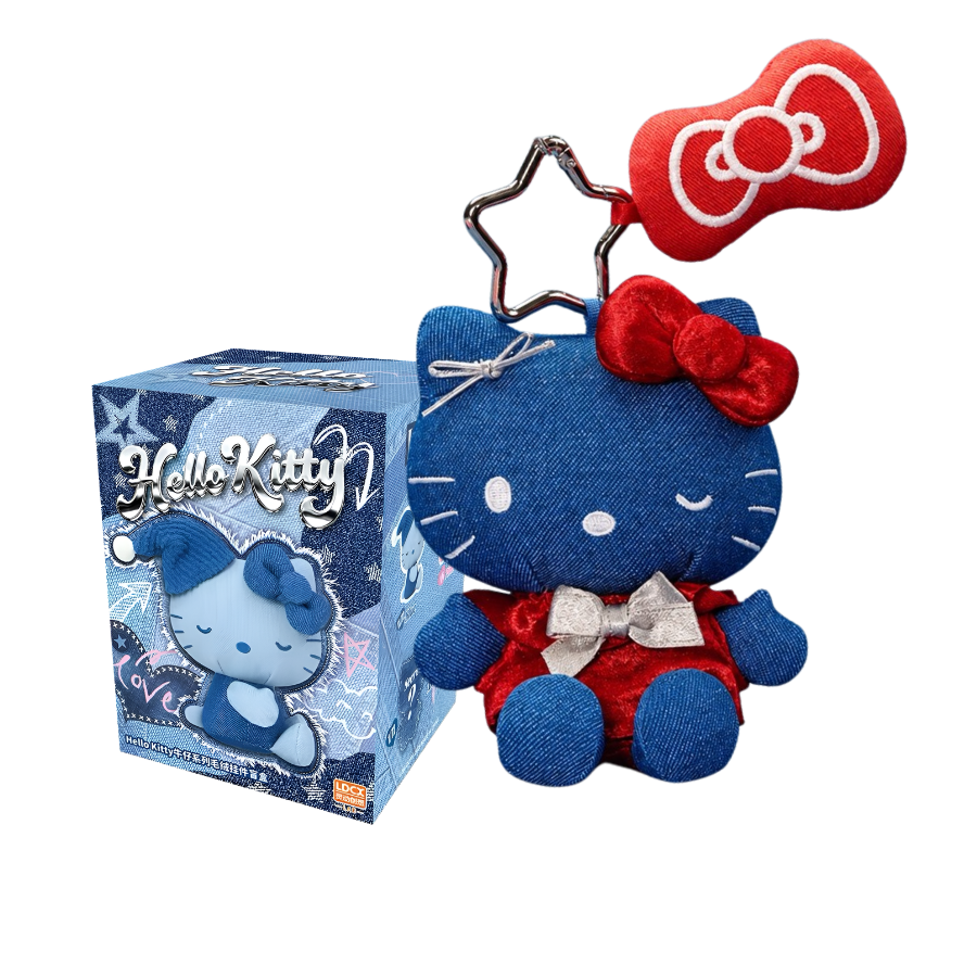 Hello Kitty Denim Series Plush Pendant Blind Box