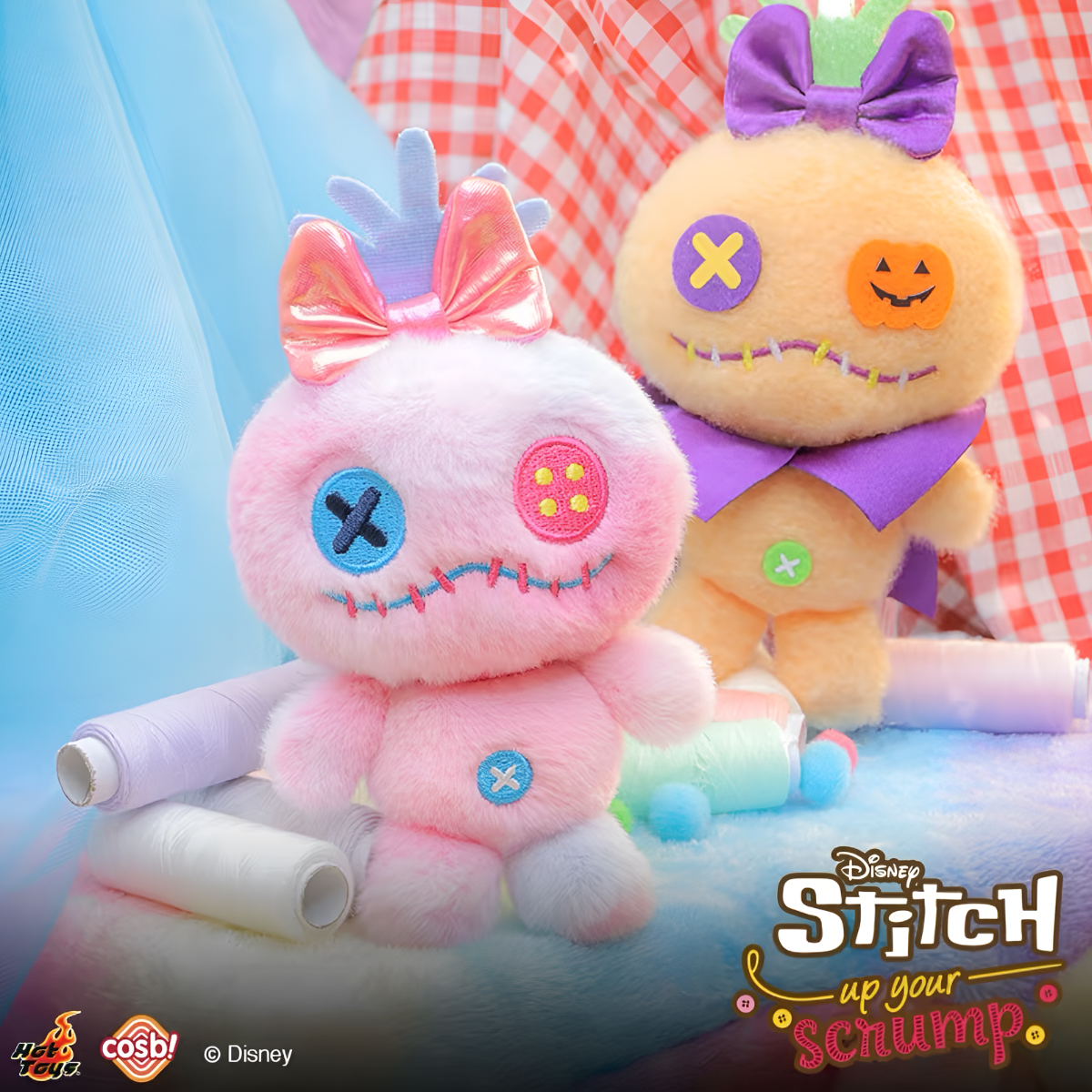 Disney Stitch Up Your Scrump Cosbi Plush Keychain Collection