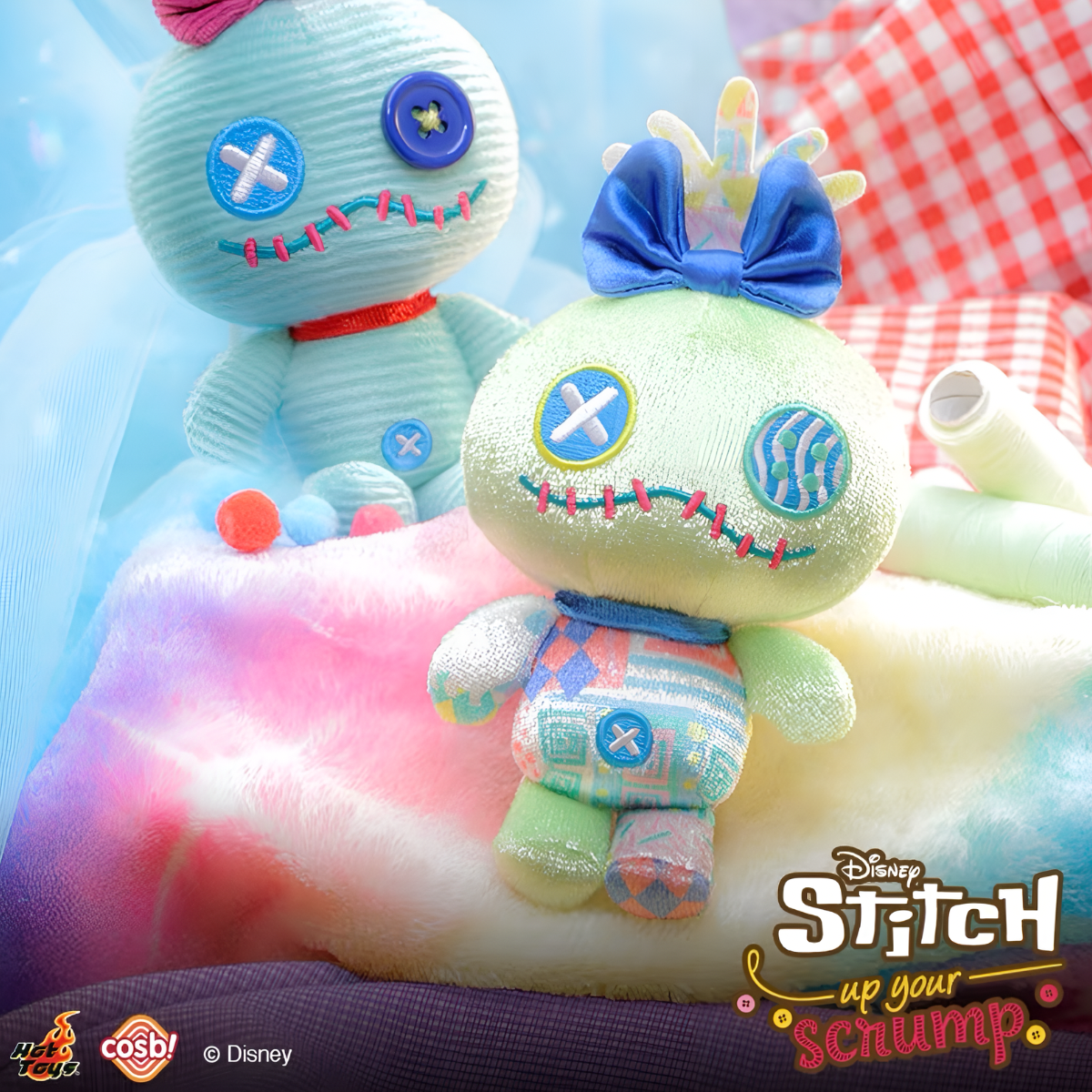 Disney Stitch Up Your Scrump Cosbi Plush Keychain Collection