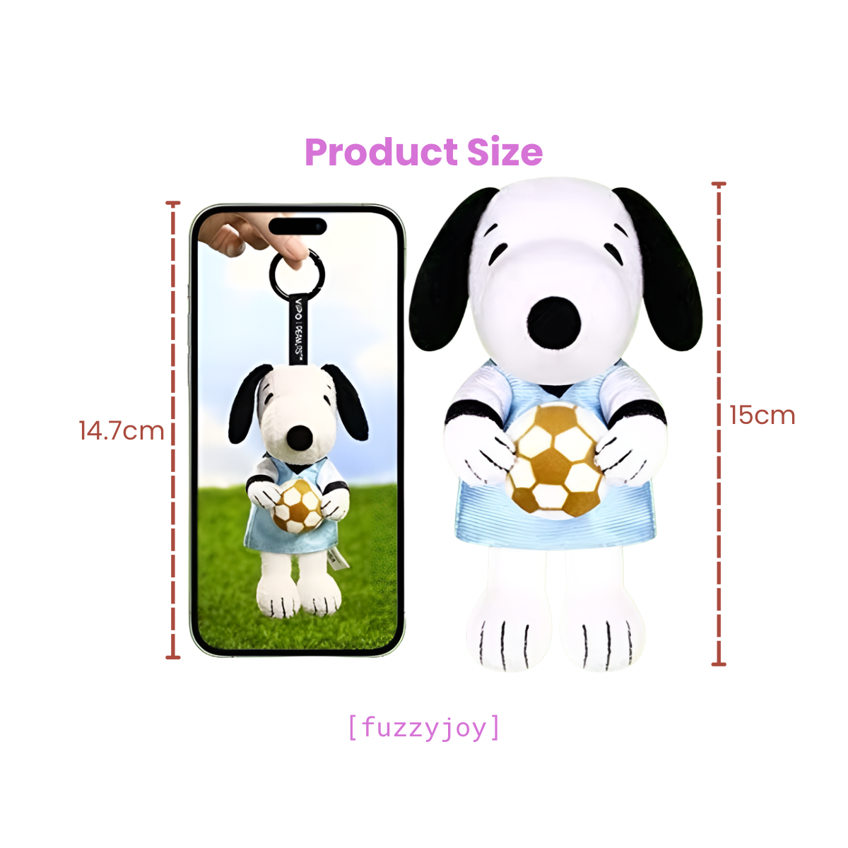 Official Snoopy Football Series Plush Keychain Blind Box