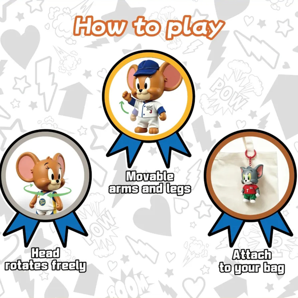 Tom and Jerry Cos-Blop Series Keychains Blind Box