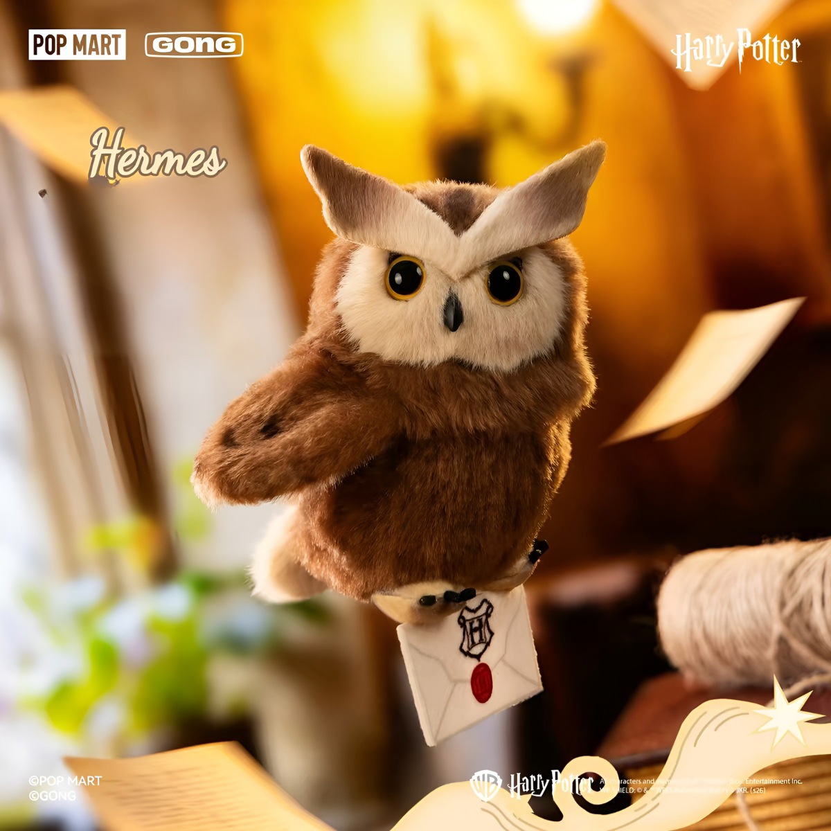 POP MART x GONG Harry Potter Owl Plush Pendant Blind Box