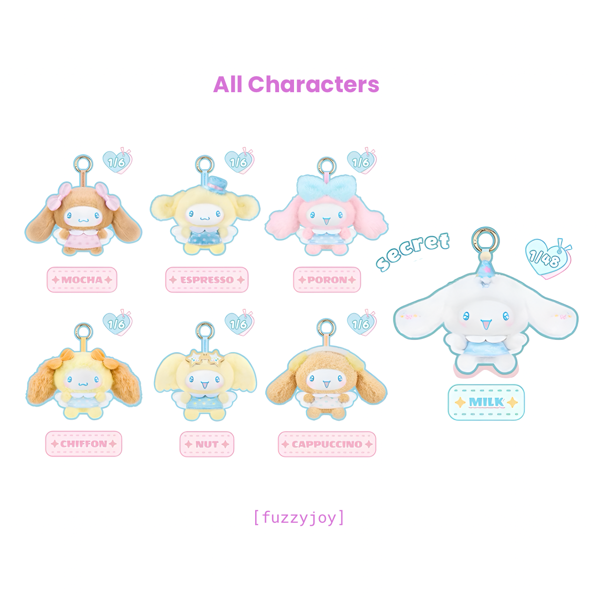 Cinamoroll Sweet Friends Series Plush Pendant Blind Box