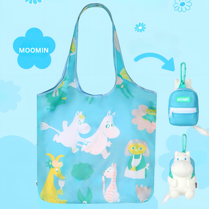 Official Moomin Cute Plush Pendant with Foldable Tote Bag