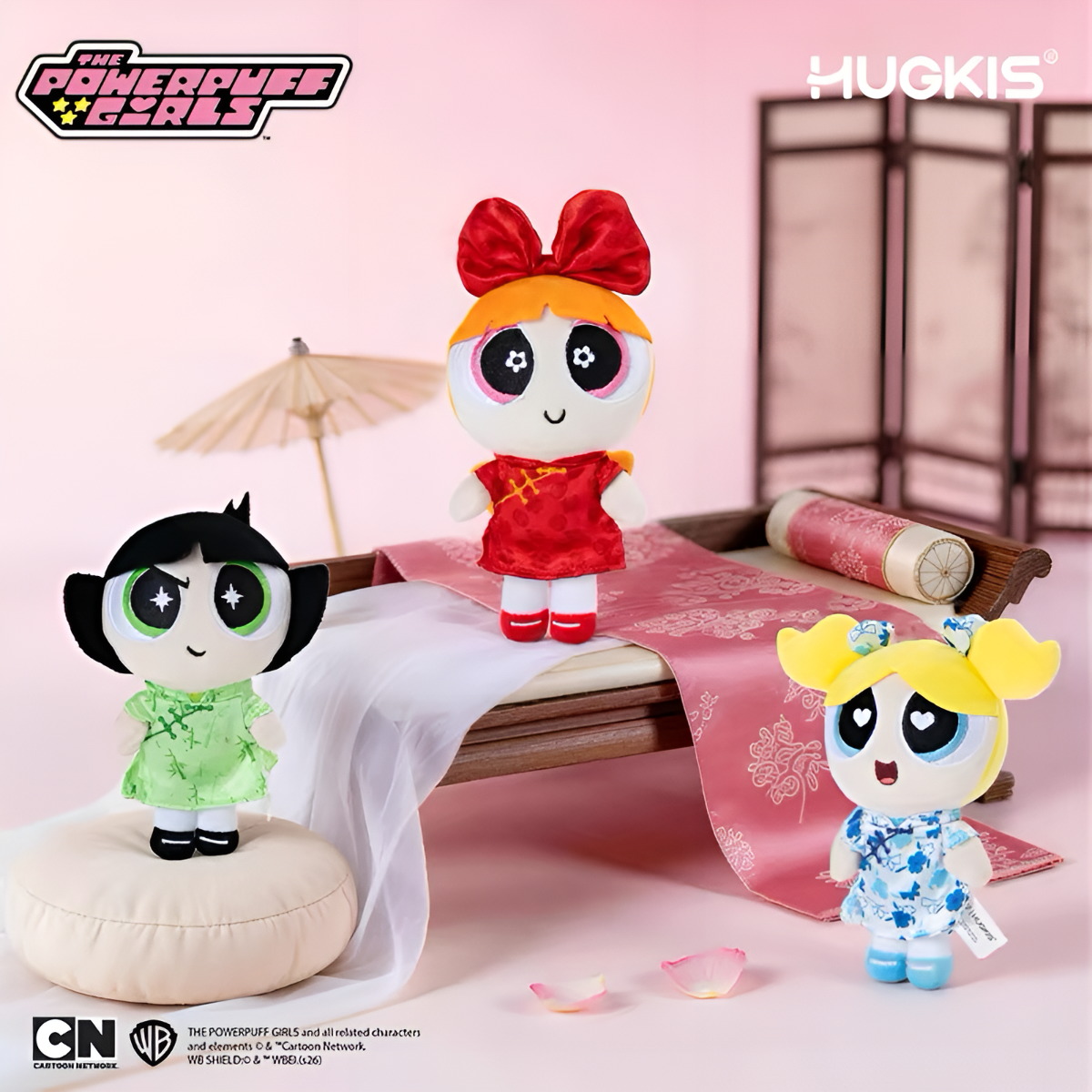 The Powerpuff Girls Flower Cheongsam Style Series Pendant Plush