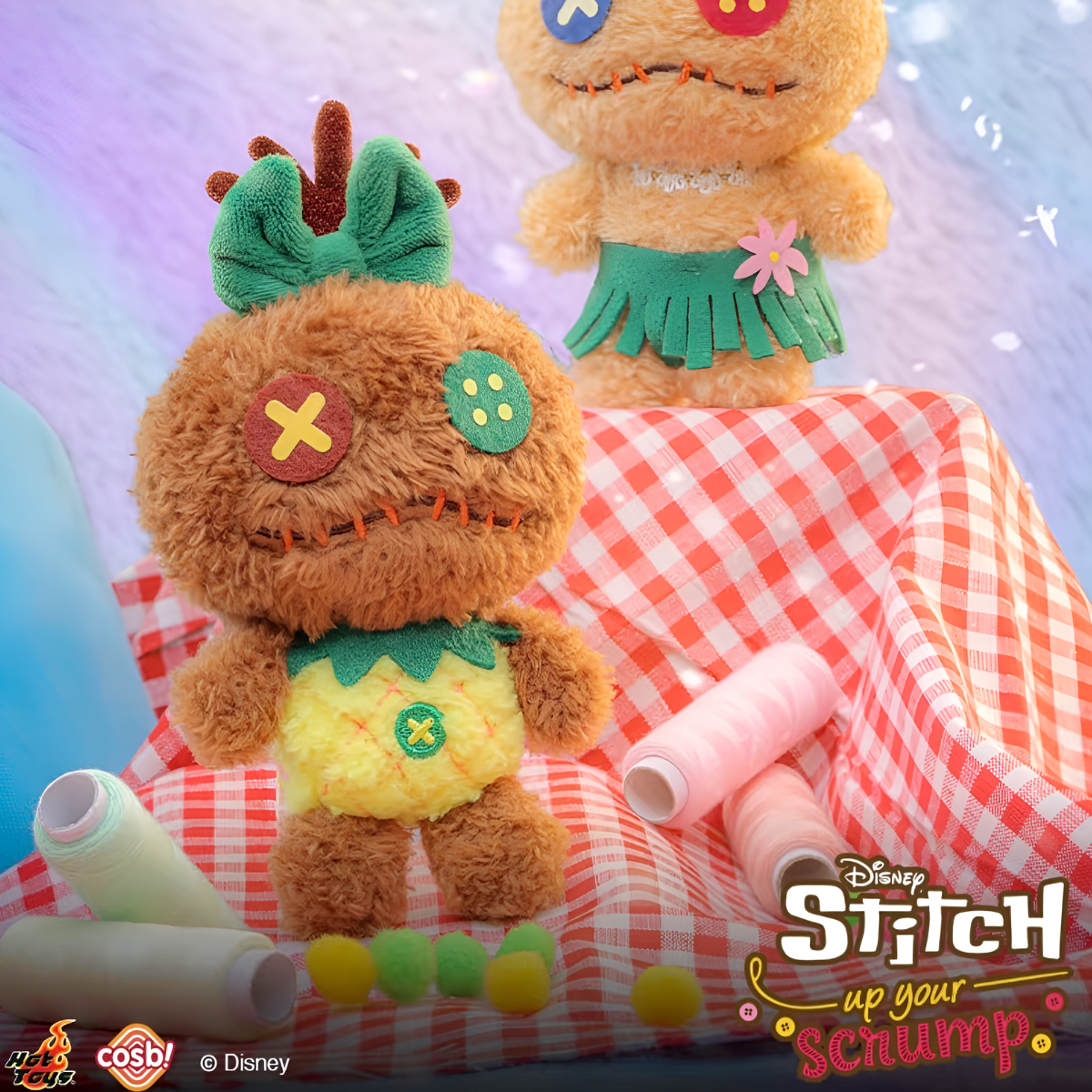 Disney Stitch Up Your Scrump Cosbi Plush Keychain Collection