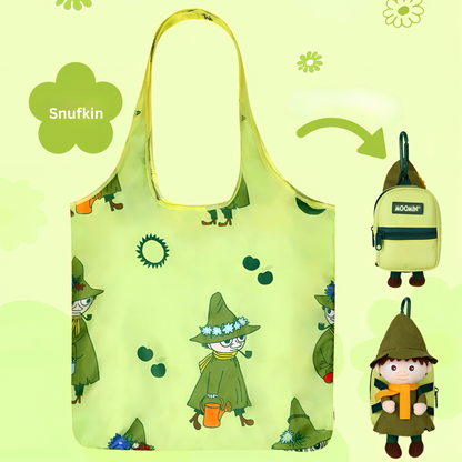 Official Moomin Cute Plush Pendant with Foldable Tote Bag