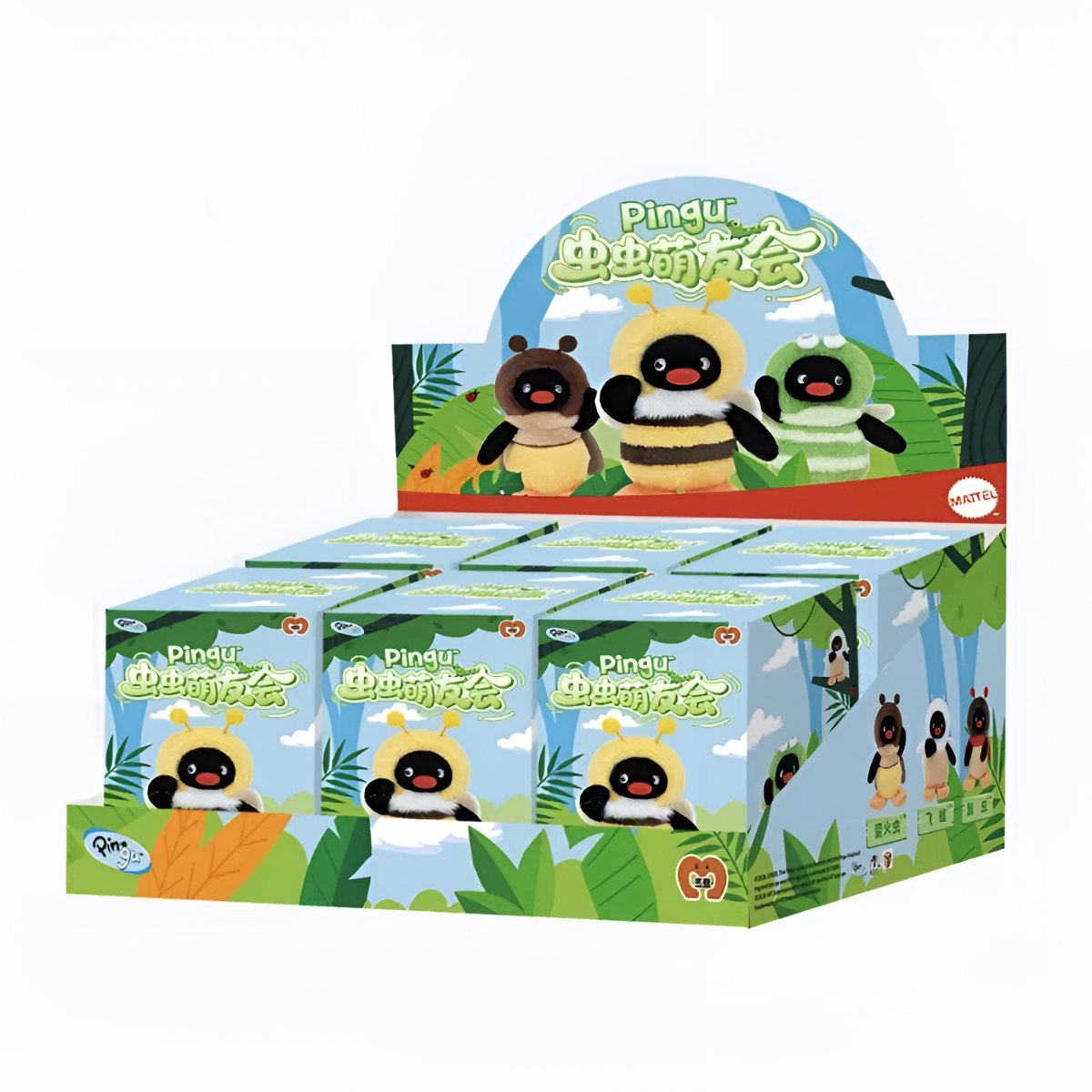 Pingu Cute Bug Friends Club Series Plush Pendant Blind Box