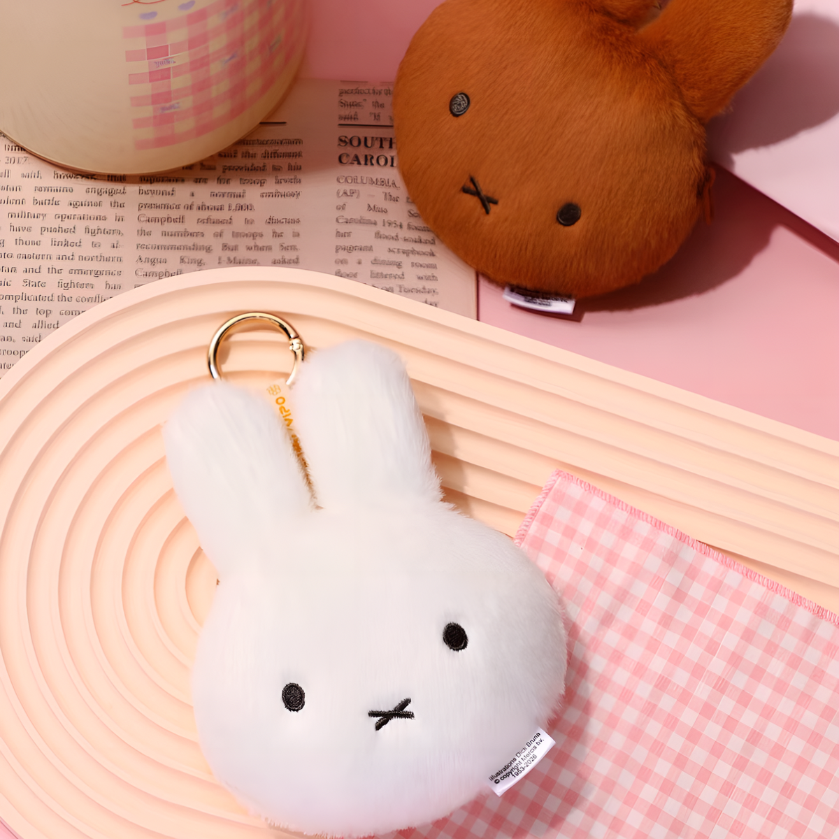 Miffy Plush Coin Purse Keychain Charm