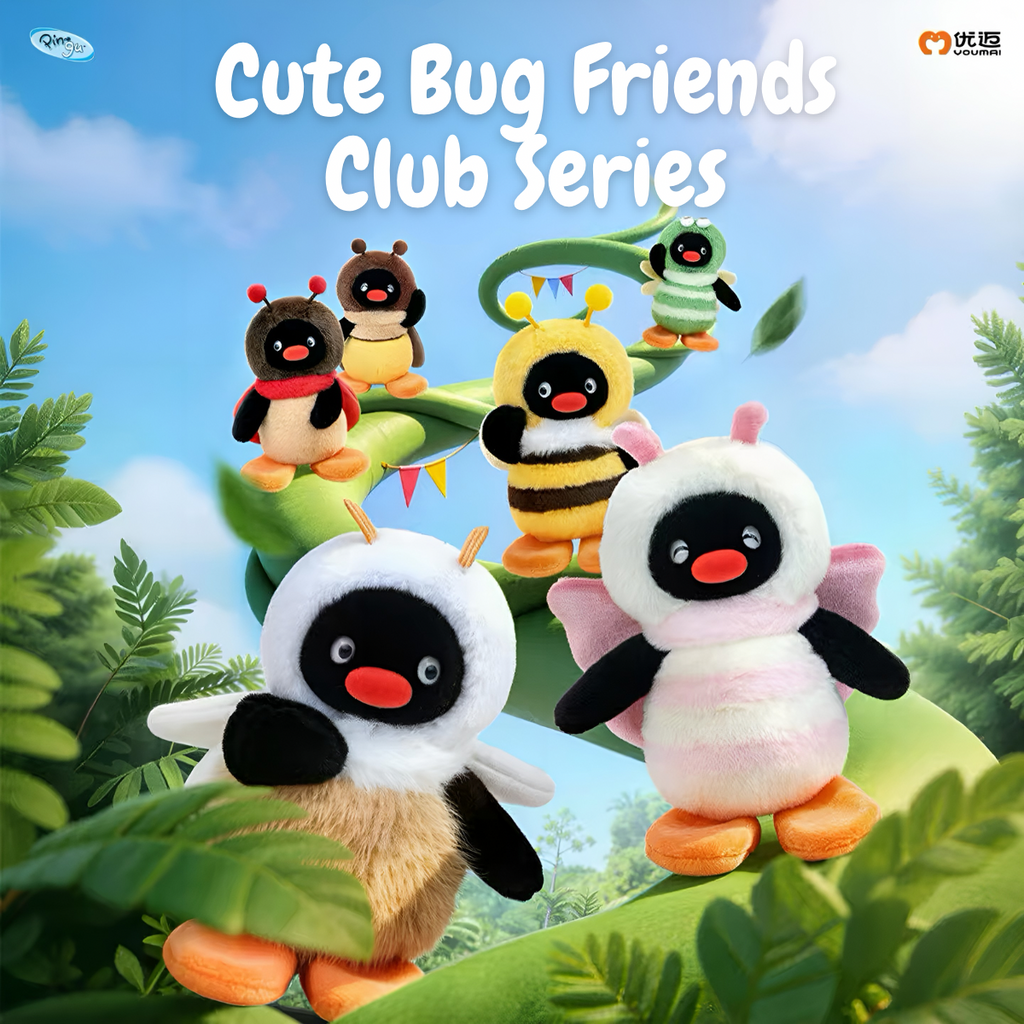 Pingu Cute Bug Friends Club Series Plush Pendant Blind Box