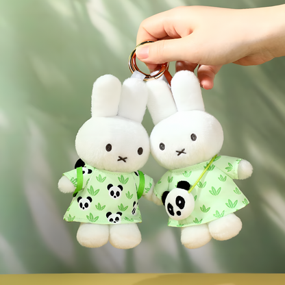 Miffy Panda Series Plush Keychain Charm