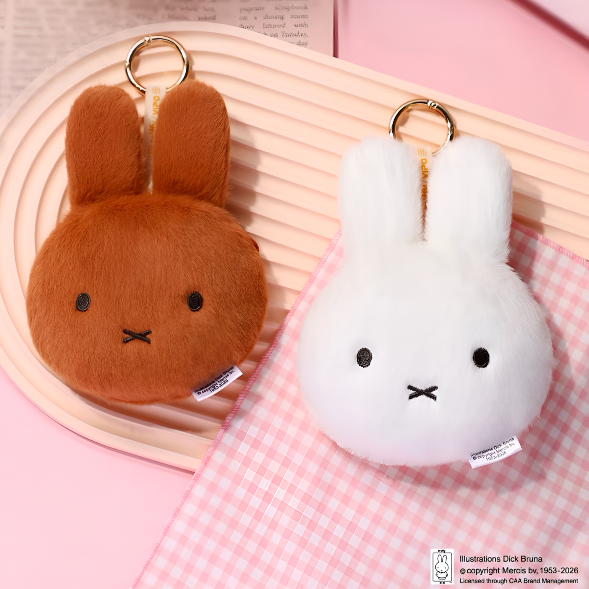 Miffy Plush Coin Purse Keychain Charm