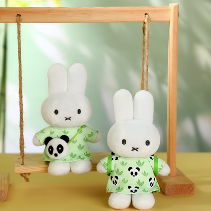 Miffy Panda Series Plush Keychain Charm