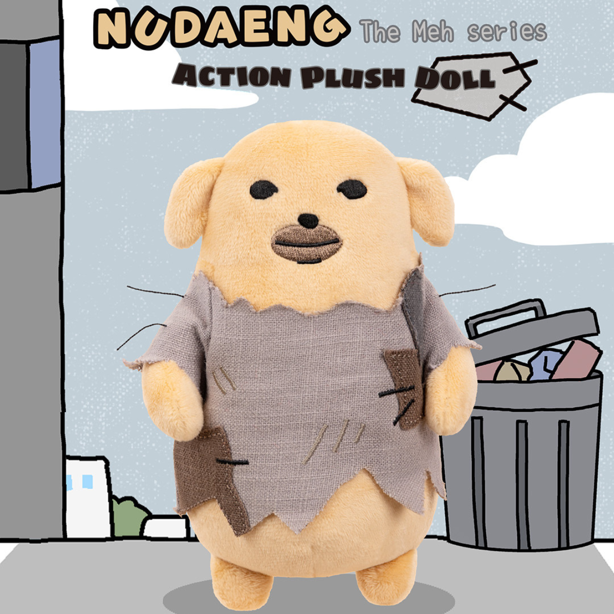GONG x POPMART Nudaeng The Meh Series Action Plush Doll