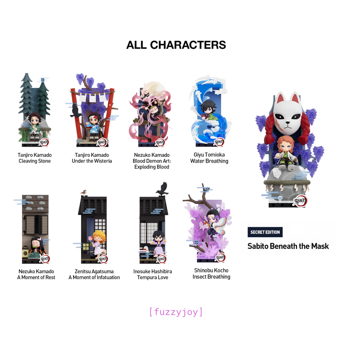 Demon Slayer Unwavering Resolve Arc Series Block Figures