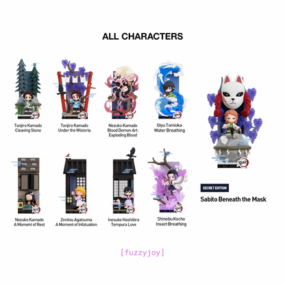 Demon Slayer Unwavering Resolve Arc Series Block Figures