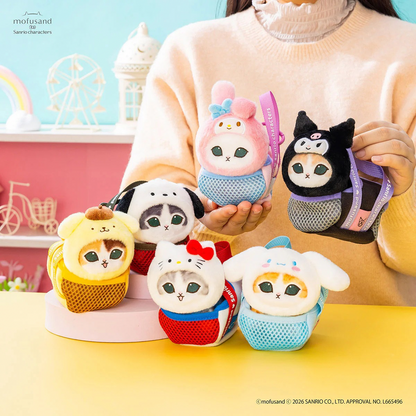 mofusand x Sanrio Characters Plump & Fluffy Mascot Plush Pendant