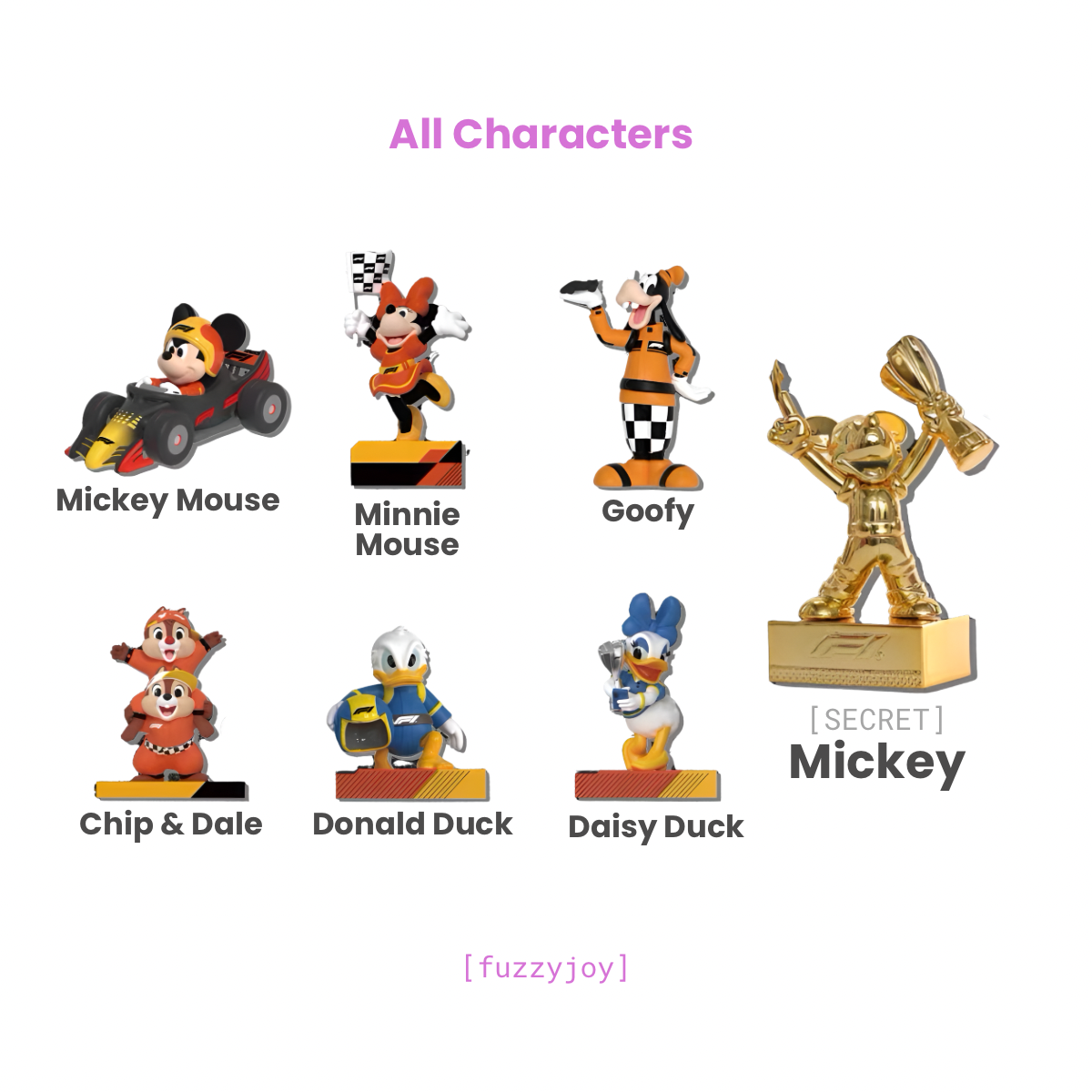 Mickey & Friends F1 Race Day Series Figures Blind Box