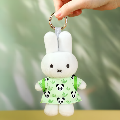 Miffy Panda Series Plush Keychain Charm