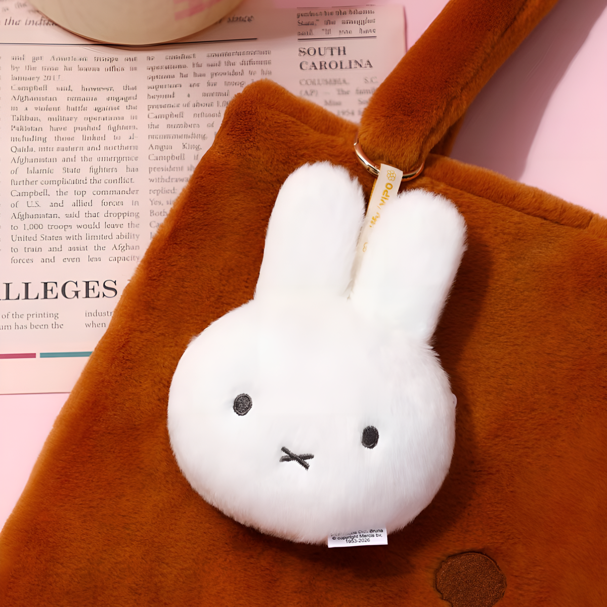 Miffy Plush Coin Purse Keychain Charm