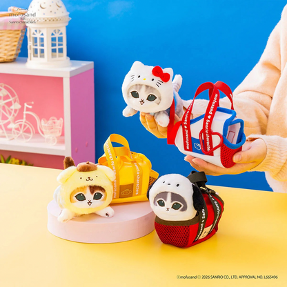 mofusand x Sanrio Characters Plump & Fluffy Mascot Plush Pendant