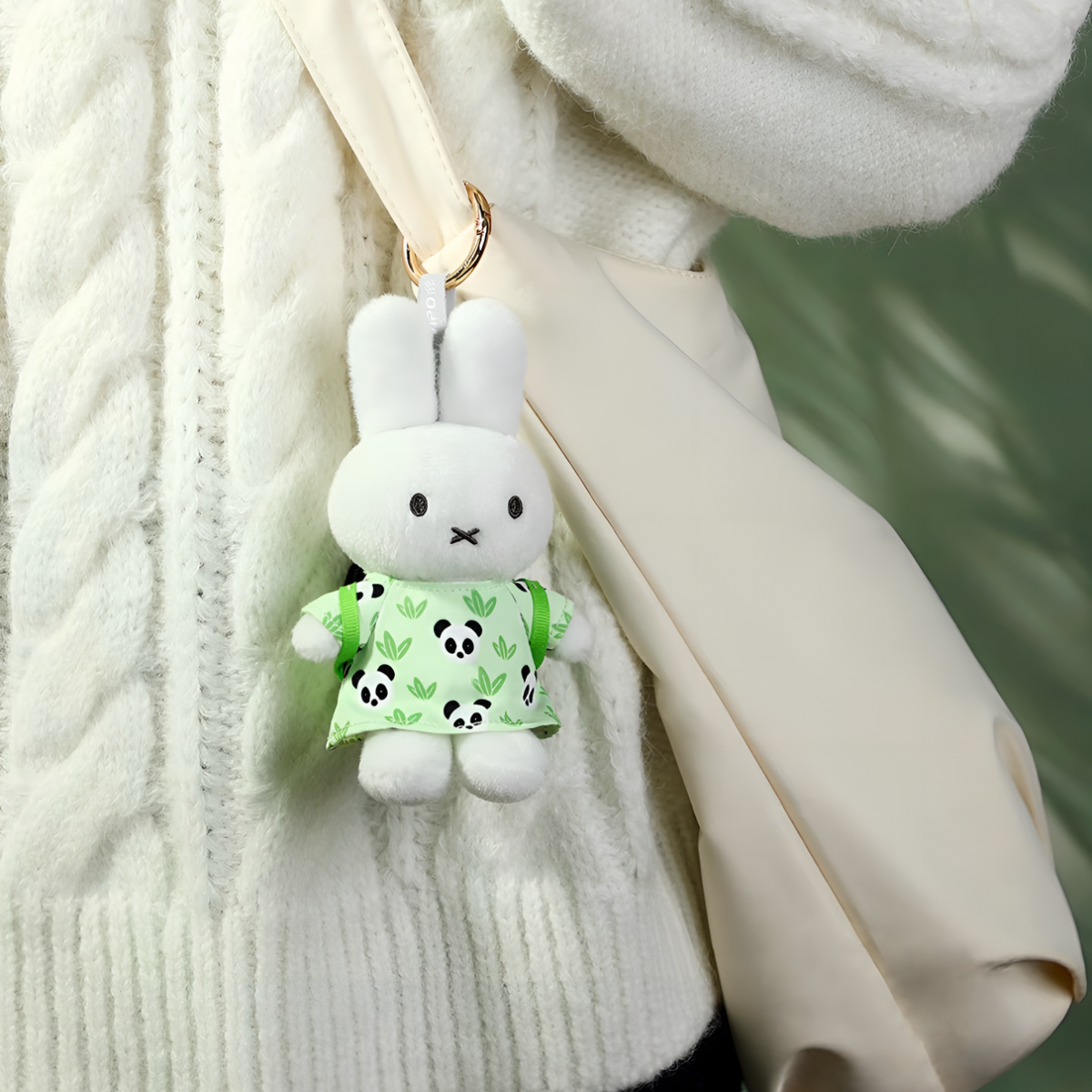 Miffy Panda Series Plush Keychain Charm