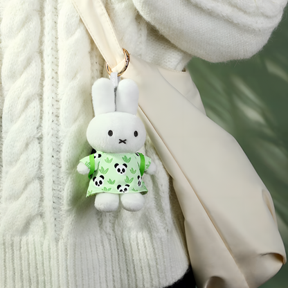 Miffy Panda Series Plush Keychain Charm