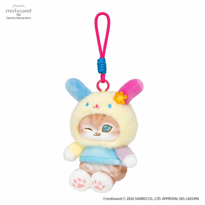 mofusand x Sanrio Characters Plump & Fluffy Mascot Plush Pendant