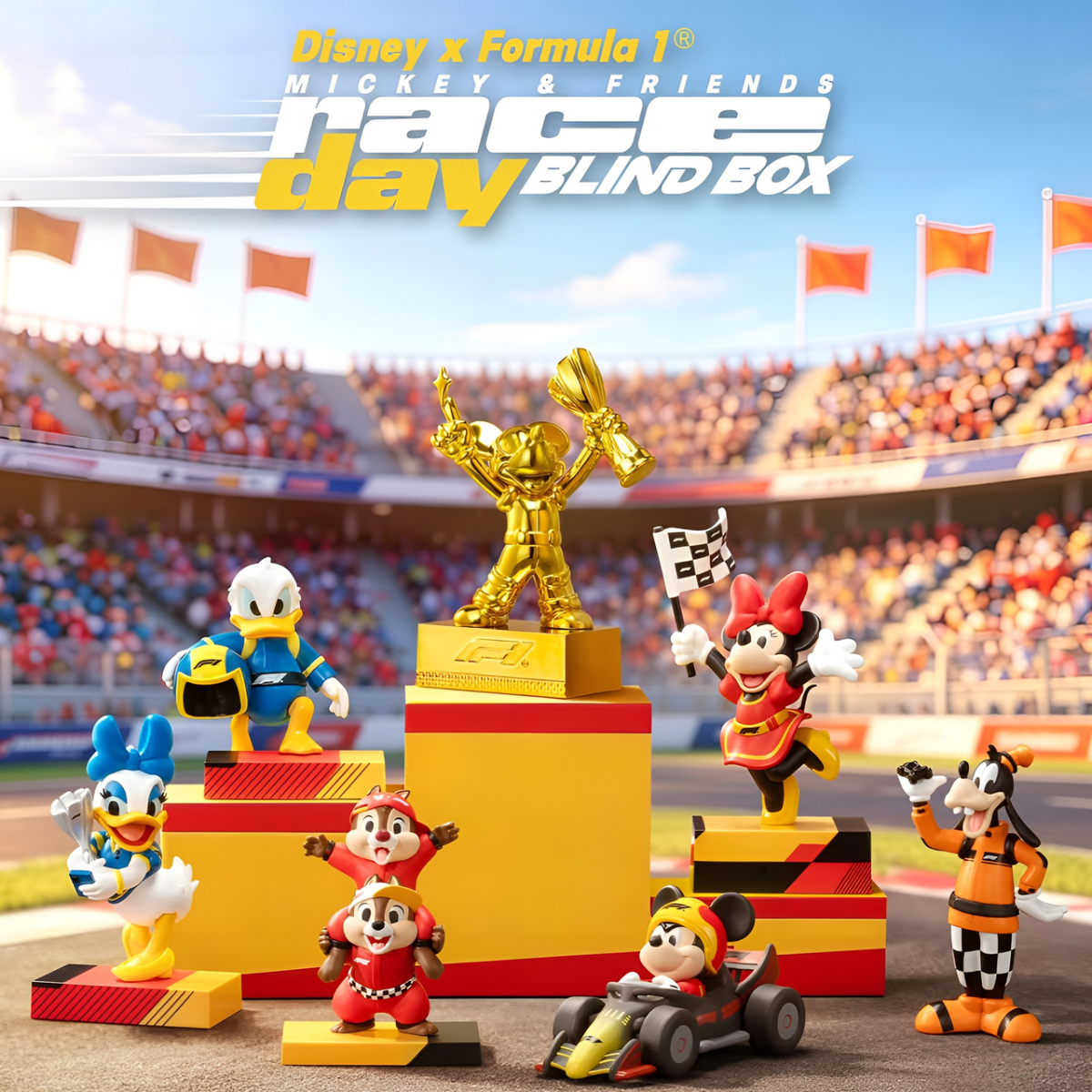 Mickey & Friends F1 Race Day Series Figures Blind Box