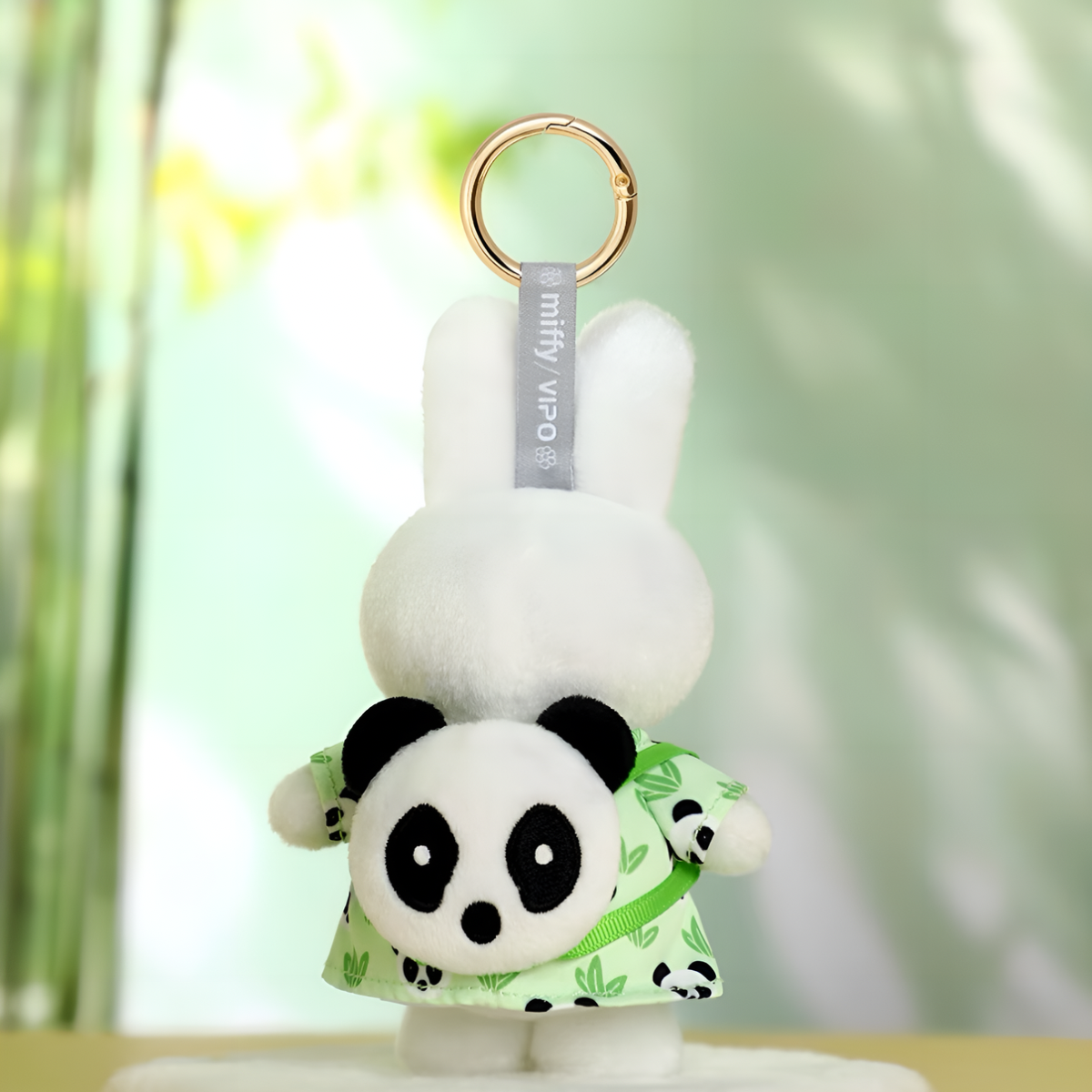 Miffy Panda Series Plush Keychain Charm