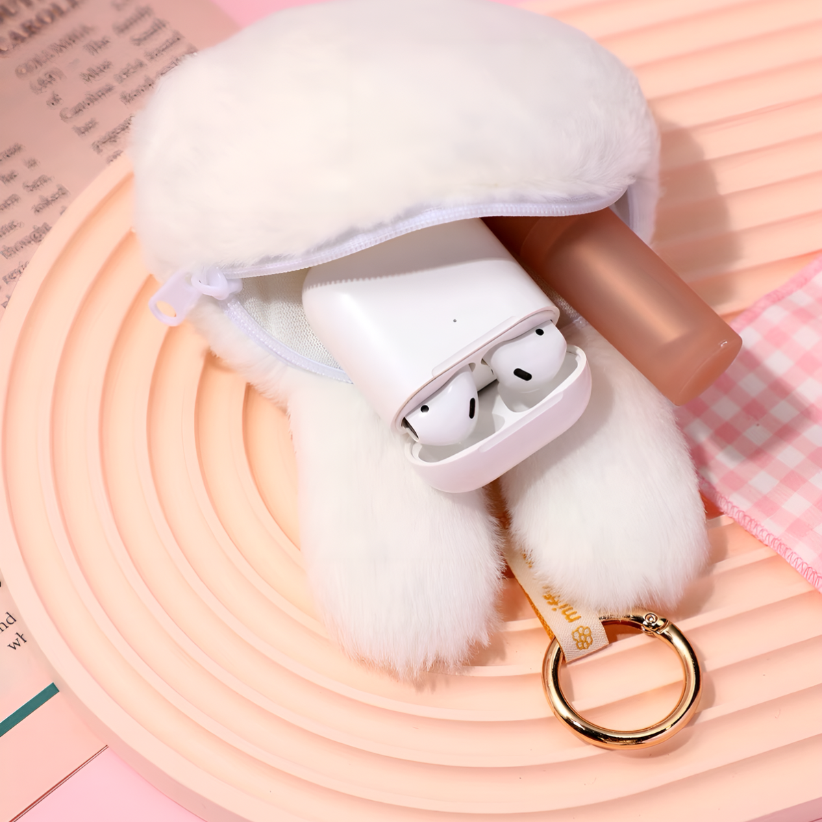 Miffy Plush Coin Purse Keychain Charm