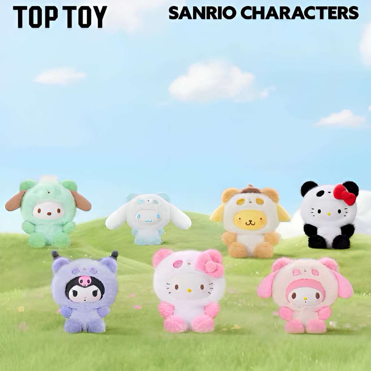 Sanrio Characters Colorful Panda Series Plush Pendant Blind Box
